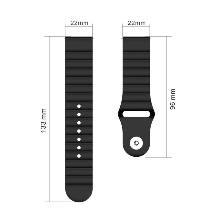 Mega slidstærk Huawei Watch GT 2 46mm Silikone Rem - Sort#serie_1