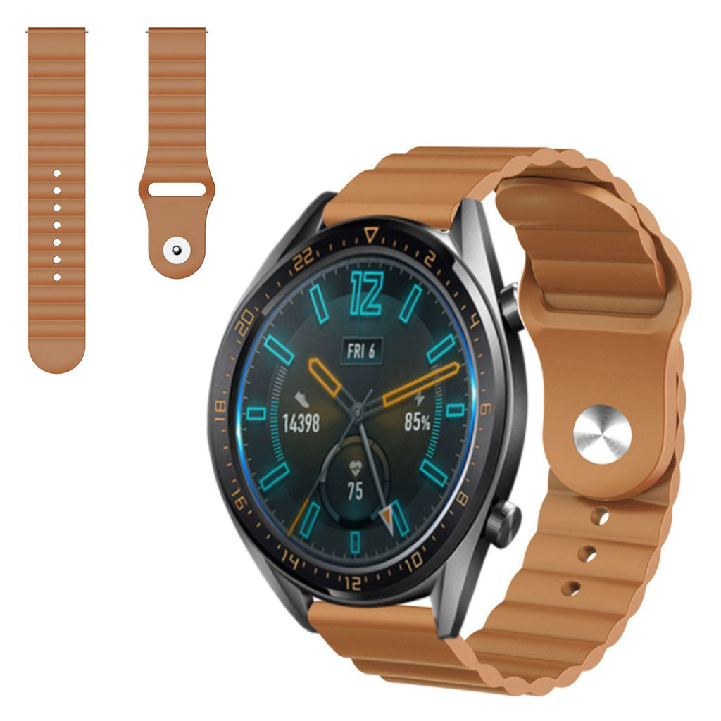 Mega slidstærk Huawei Watch GT 2 46mm Silikone Rem - Brun#serie_11