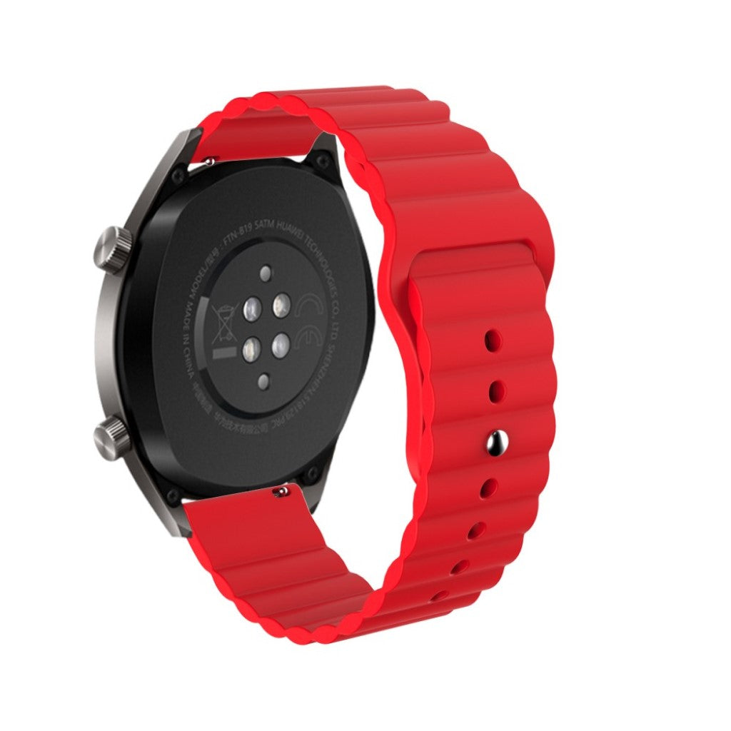 Mega slidstærk Huawei Watch GT 2 46mm Silikone Rem - Rød#serie_3