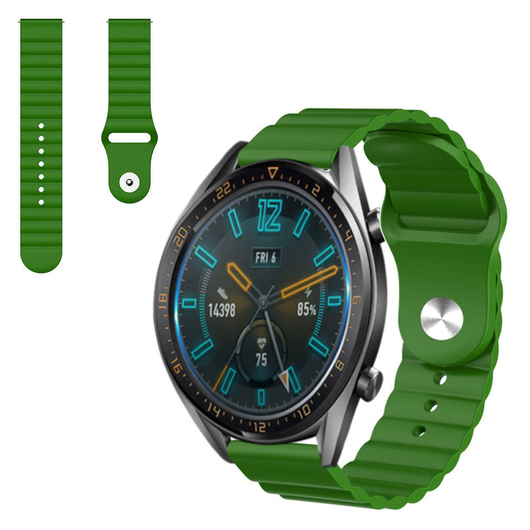 Mega slidstærk Huawei Watch GT 2 46mm Silikone Rem - Grøn#serie_8