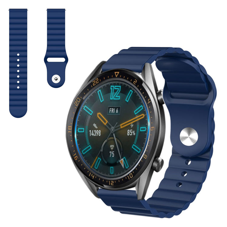 Mega slidstærk Huawei Watch GT 2 46mm Silikone Rem - Blå#serie_9