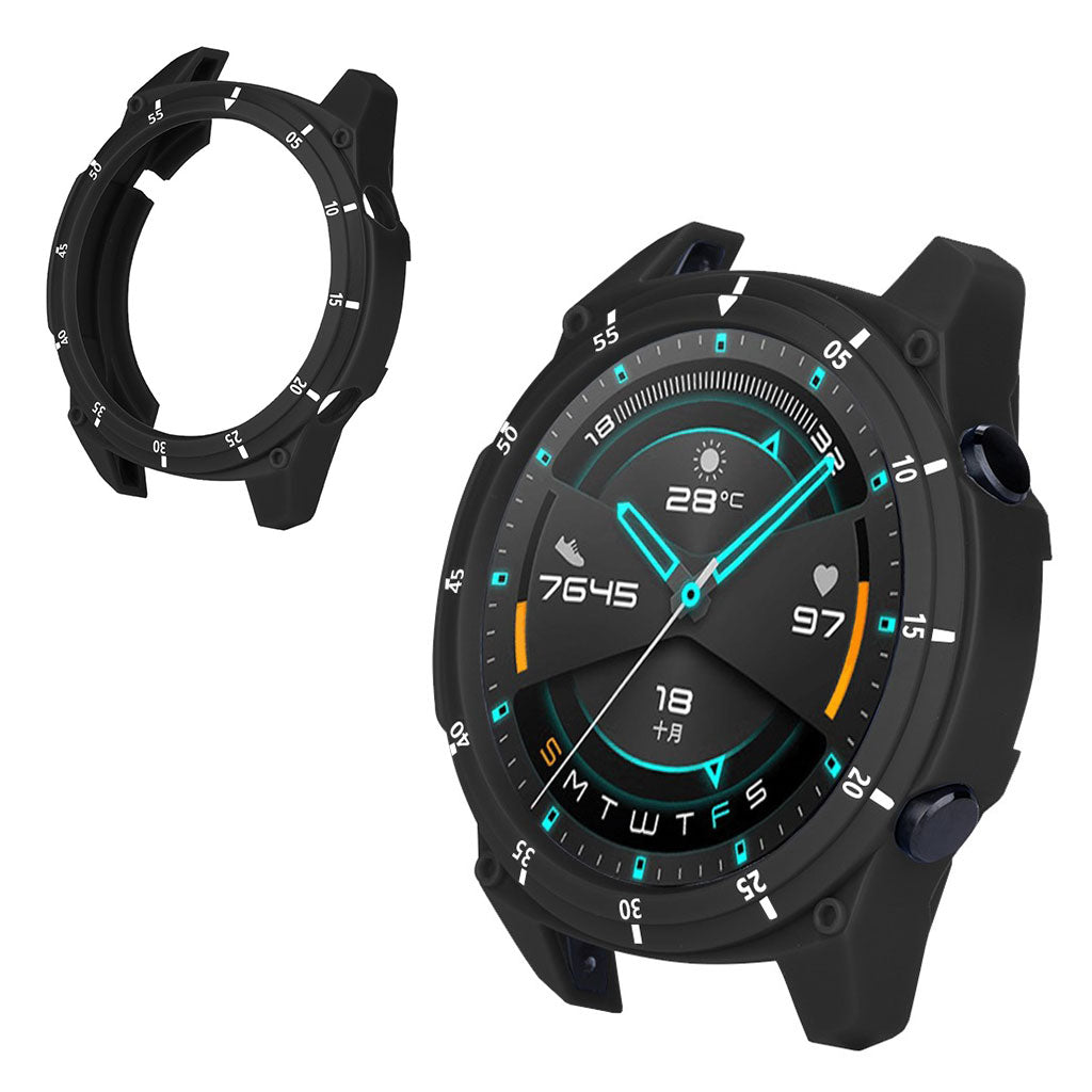Huawei Watch GT 2 46mm  Silikone Bumper  - Sort#serie_1