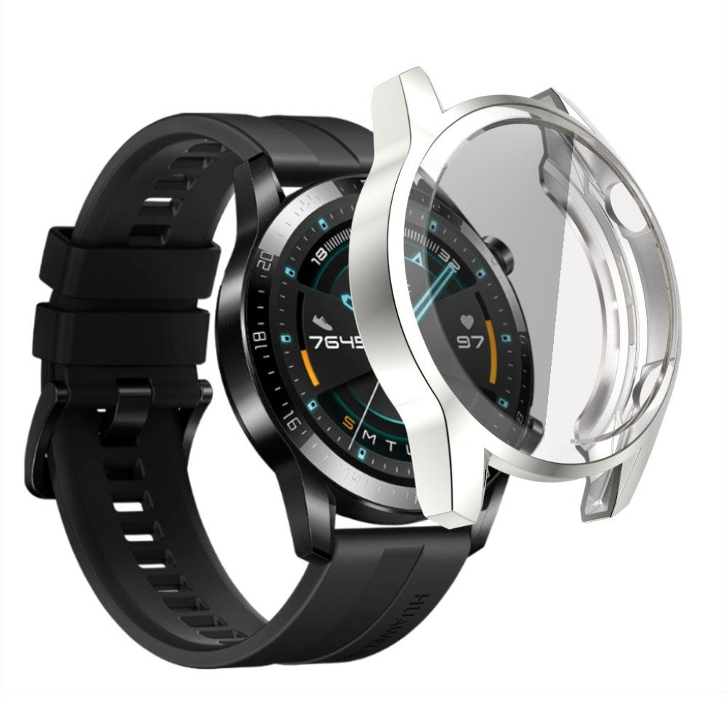 Super Flot Huawei Watch GT 2 46mm Silikone Cover - Sølv#serie_5