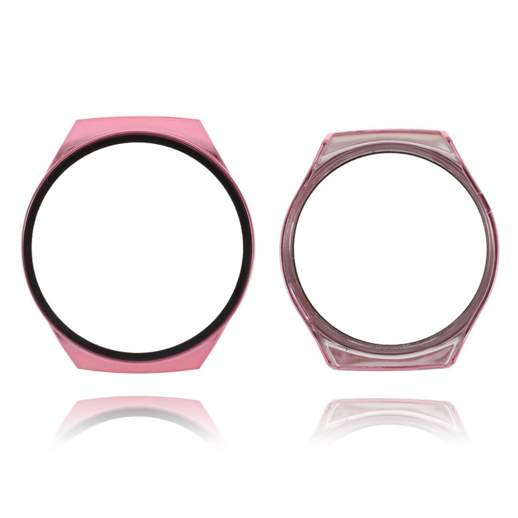Super Fed Huawei Watch GT 2e Cover med Skærmbeskytter i Silikone og Hærdet Glas - Pink#serie_4