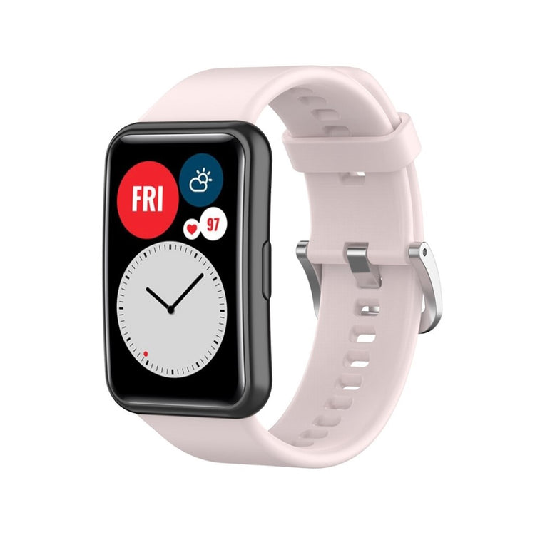 Rigtigt slidstærk Huawei Watch Fit Silikone Rem - Pink#serie_5