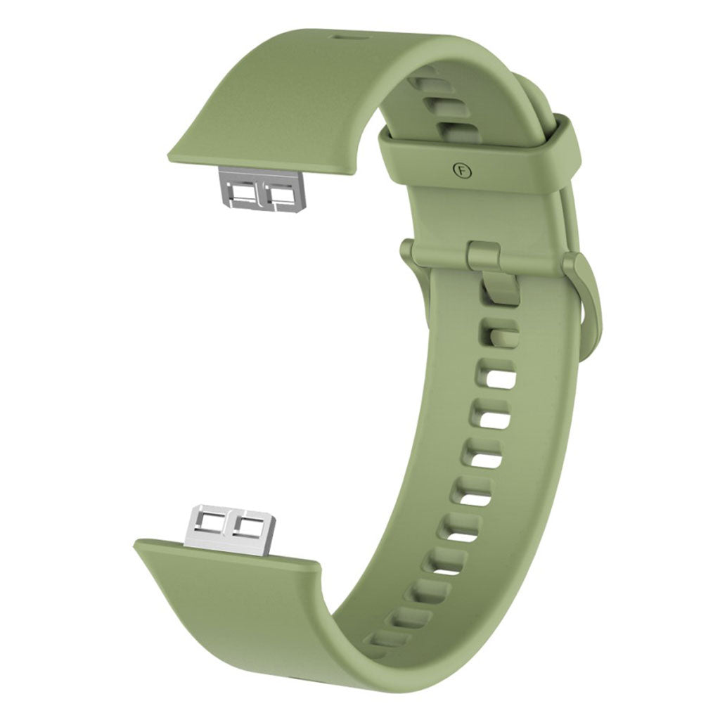 Komfortabel Huawei Watch Fit Silikone Rem - Grøn#serie_11