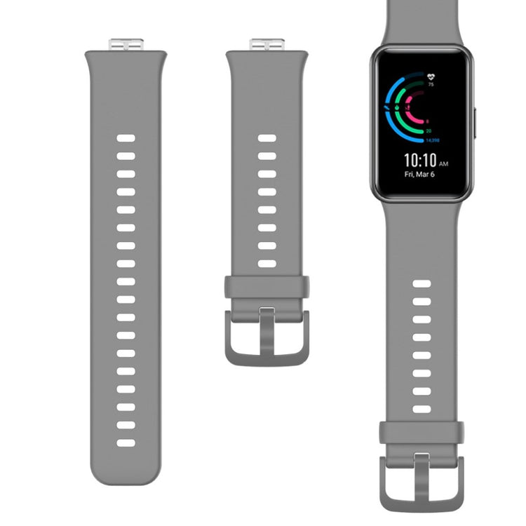 Helt vildt cool Huawei Watch Fit Silikone Rem - Sølv#serie_3