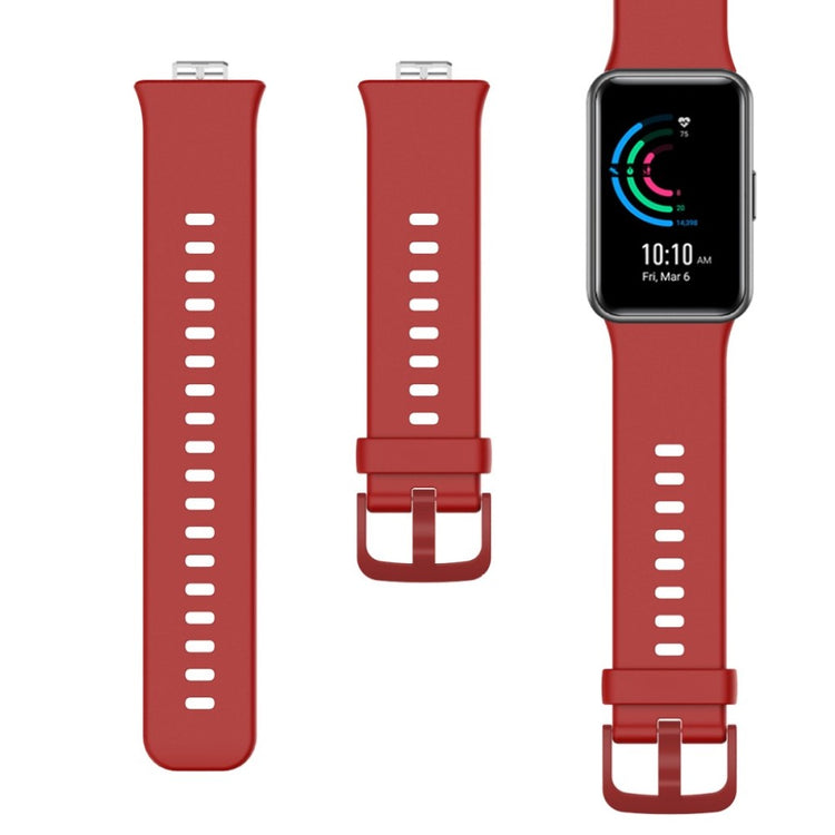 Helt vildt cool Huawei Watch Fit Silikone Rem - Rød#serie_5