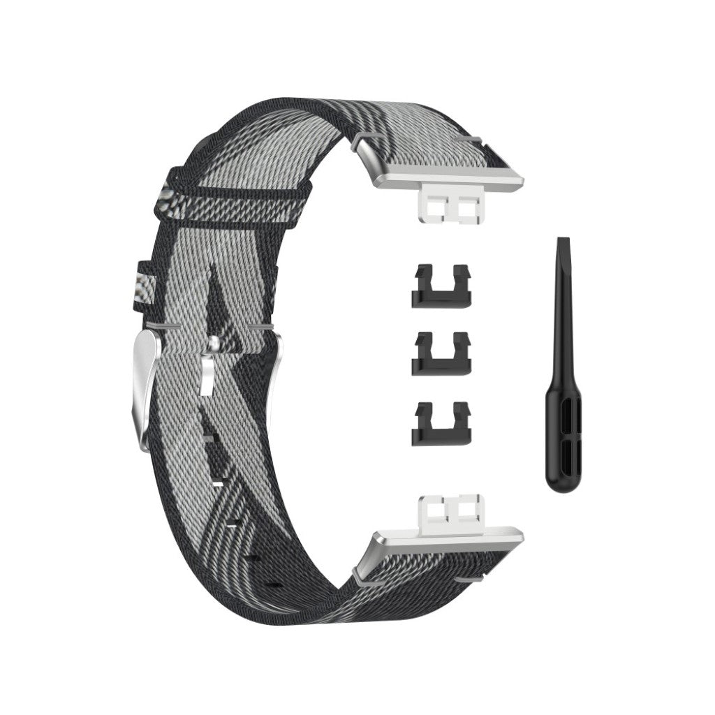 Meget komfortabel Huawei Watch Fit Nylon Rem - Sølv#serie_2