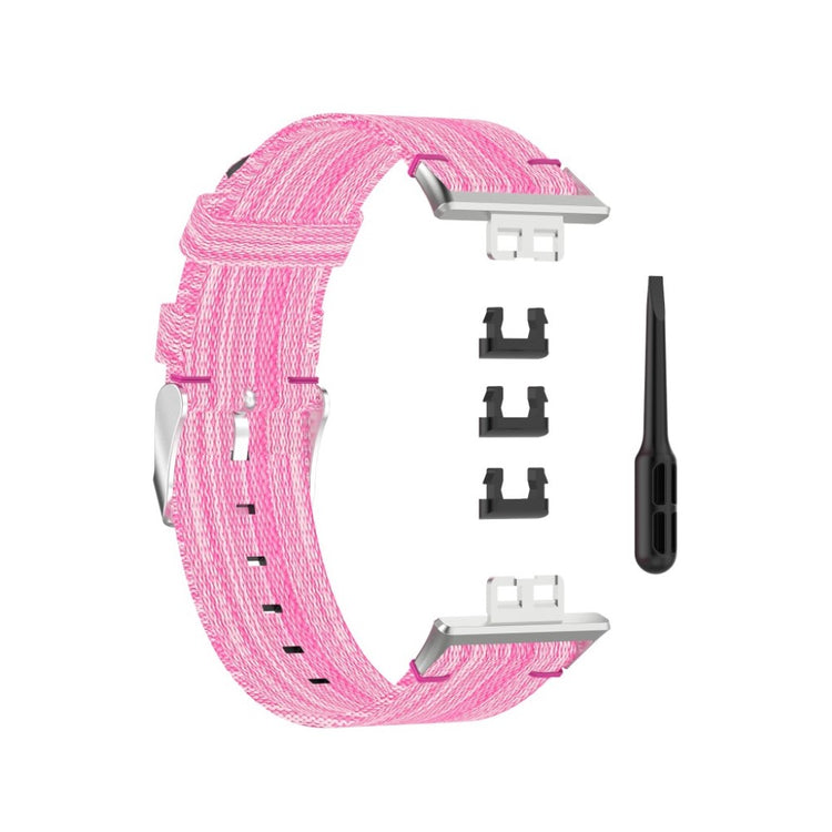 Meget komfortabel Huawei Watch Fit Nylon Rem - Pink#serie_4
