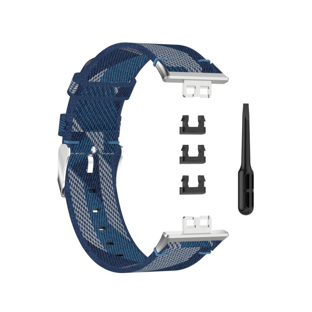 Meget komfortabel Huawei Watch Fit Nylon Rem - Blå#serie_6