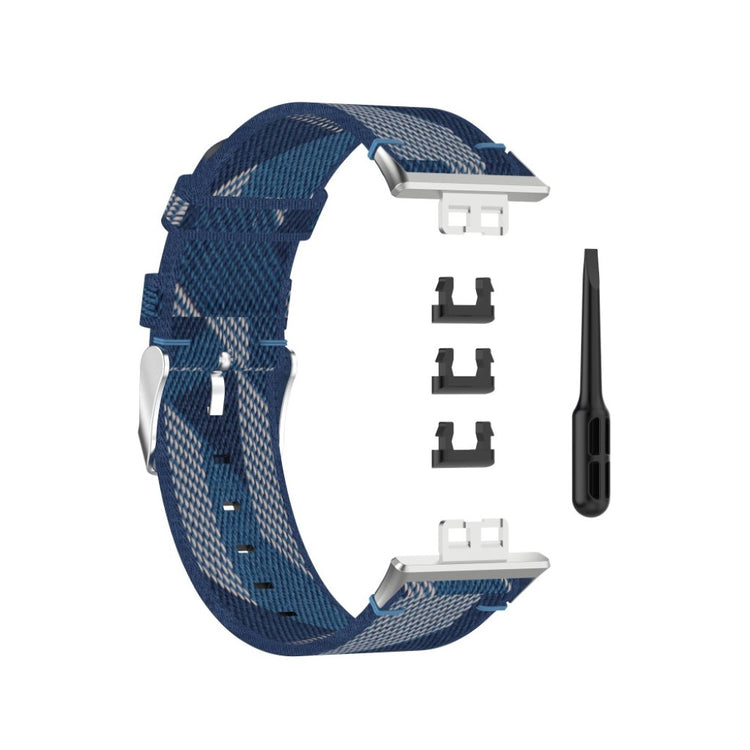 Meget komfortabel Huawei Watch Fit Nylon Rem - Blå#serie_6