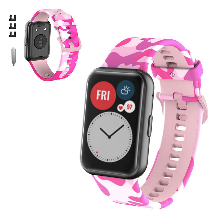 Vildt flot Huawei Watch Fit Silikone Rem - Pink#serie_6