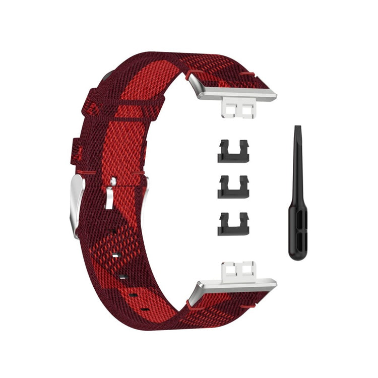 Klassisk Huawei Watch Fit Nylon Rem - Rød#serie_3