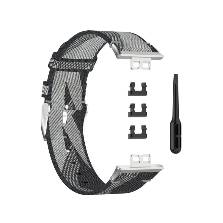 Klassisk Huawei Watch Fit Nylon Rem - Sølv#serie_5