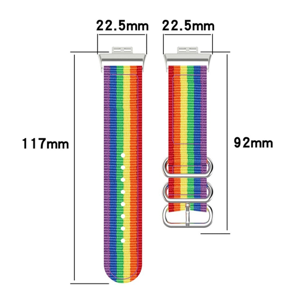 Super cool Huawei Watch Fit Nylon Rem - Flerfarvet#serie_11