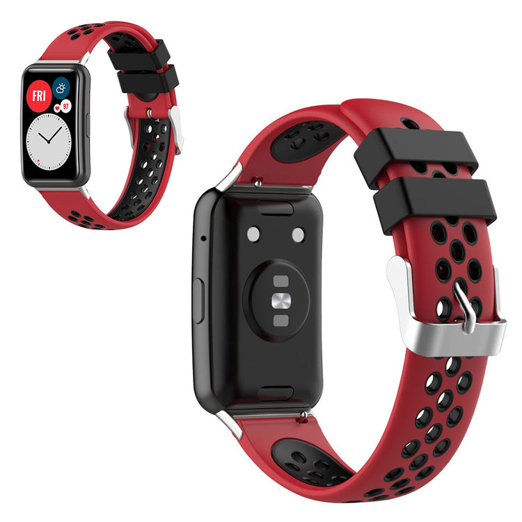 Vildt kønt Huawei Watch Fit Silikone Rem - Rød#serie_8