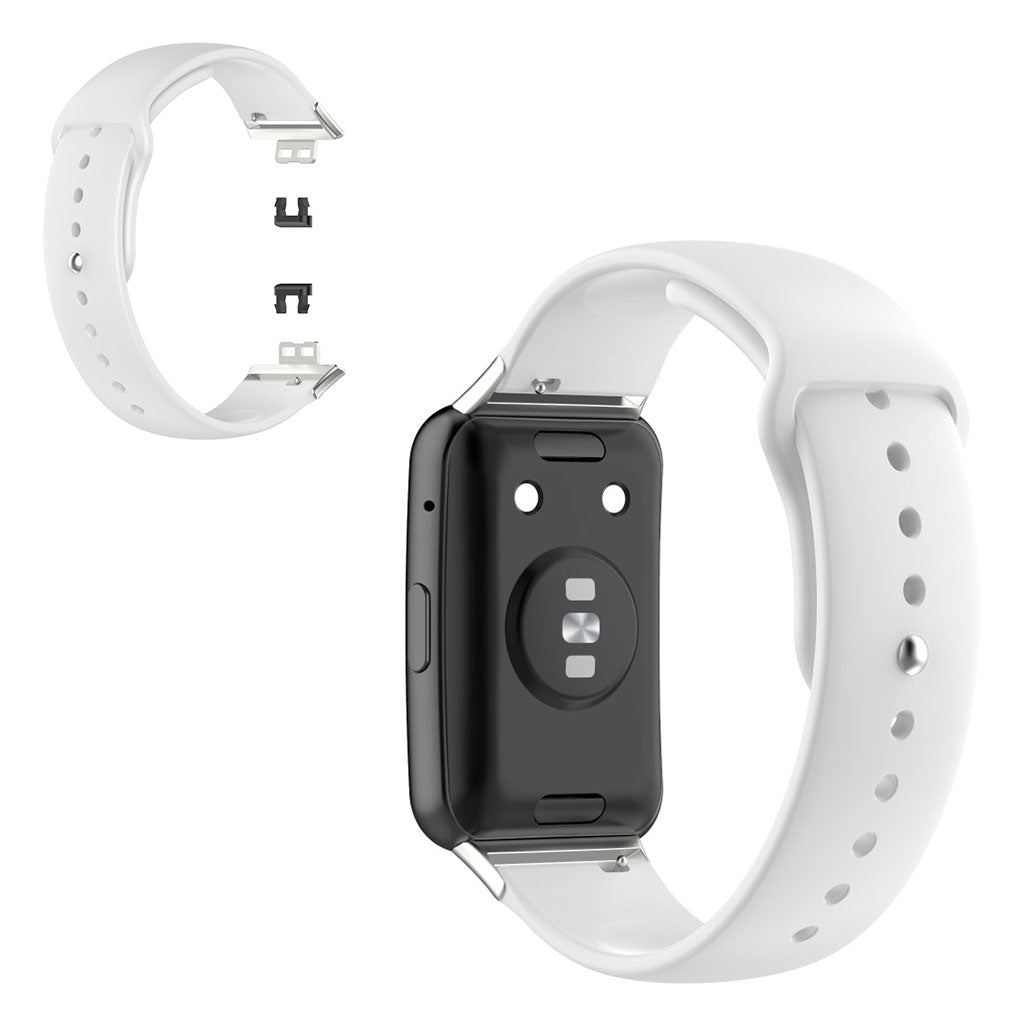 Vildt fed Huawei Watch Fit Silikone Rem - Hvid#serie_2