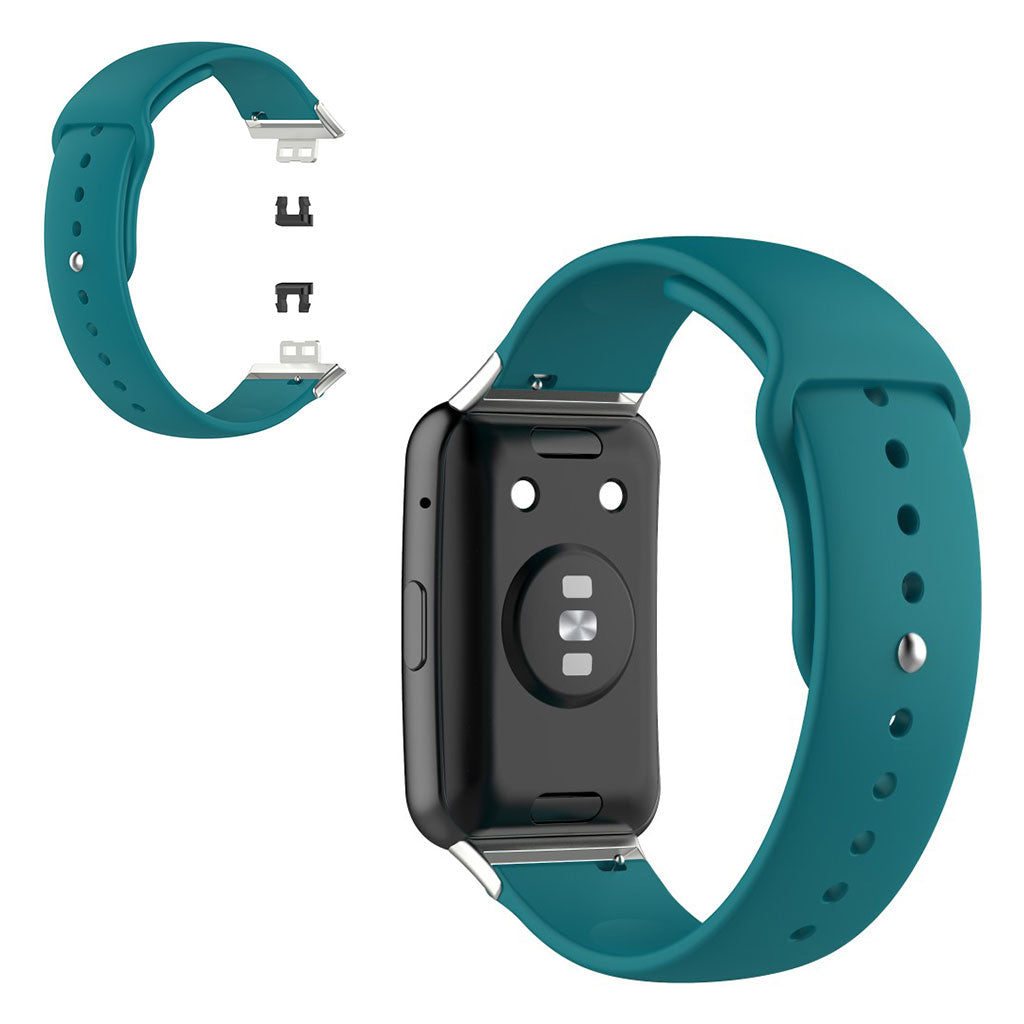 Vildt fed Huawei Watch Fit Silikone Rem - Grøn#serie_3