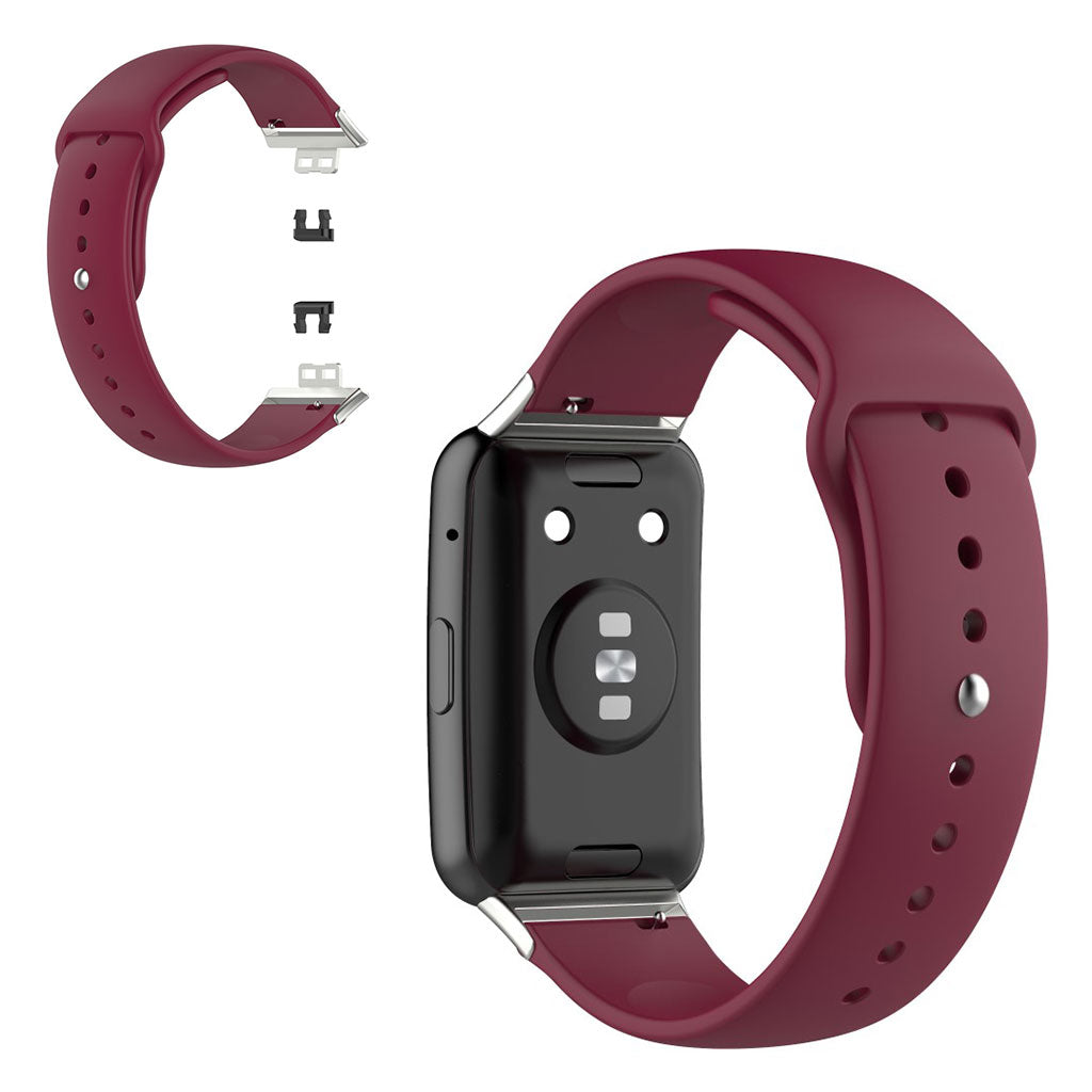 Vildt fed Huawei Watch Fit Silikone Rem - Rød#serie_6