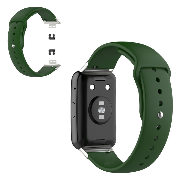 Vildt fed Huawei Watch Fit Silikone Rem - Grøn#serie_7
