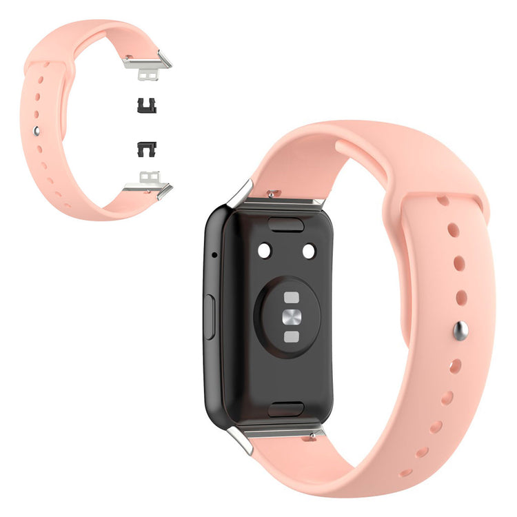 Vildt fed Huawei Watch Fit Silikone Rem - Pink#serie_8