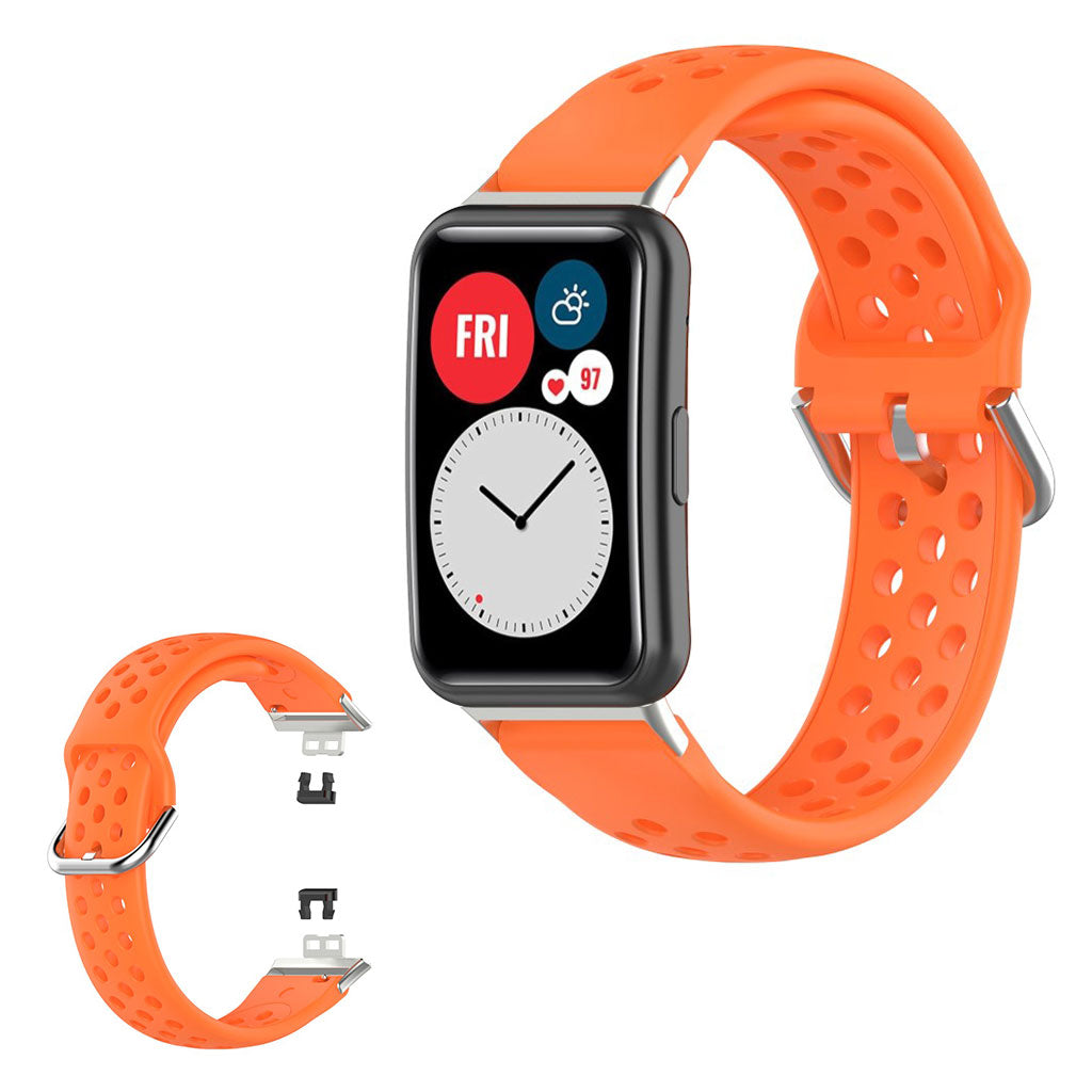 Super sejt Huawei Watch Fit Silikone Rem - Orange#serie_3