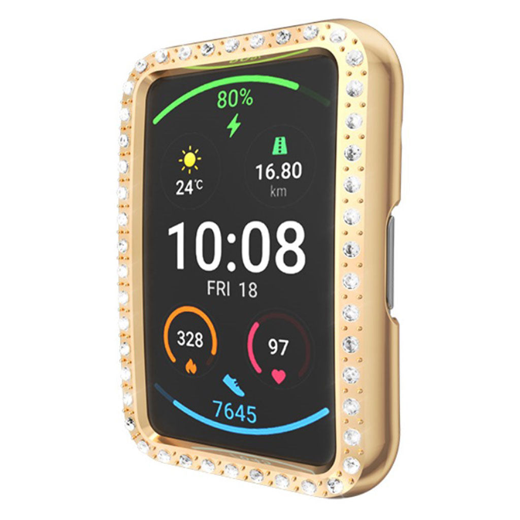 Huawei Watch Fit  Rhinsten og Silikone Bumper  - Pink#serie_1
