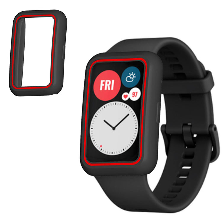 Huawei Watch Fit  Plastik Bumper  - Rød#serie_2