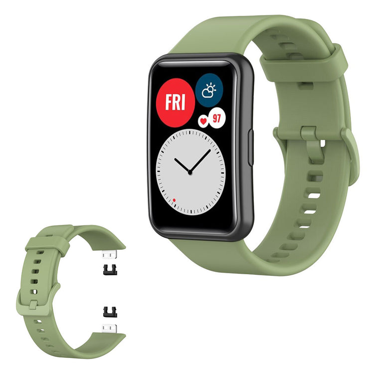 Elegant Huawei Watch Fit Silikone Rem - Grøn#serie_12