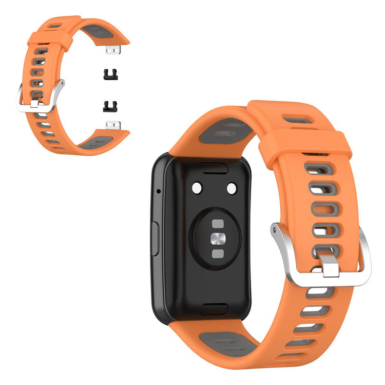 Helt vildt kønt Huawei Watch Fit Silikone Rem - Orange#serie_2