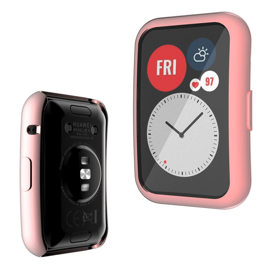 Super Flot Huawei Watch Fit Silikone Cover - Pink#serie_2