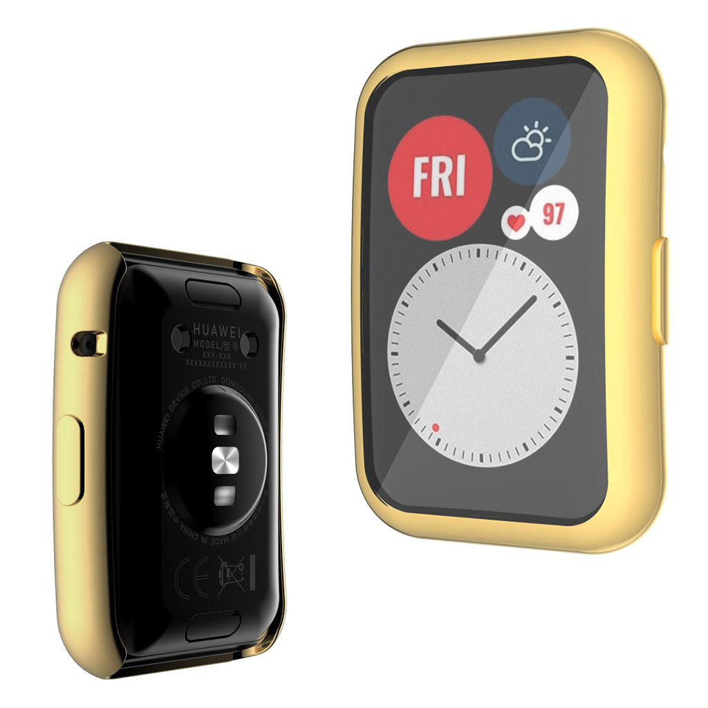 Super Flot Huawei Watch Fit Silikone Cover - Guld#serie_5
