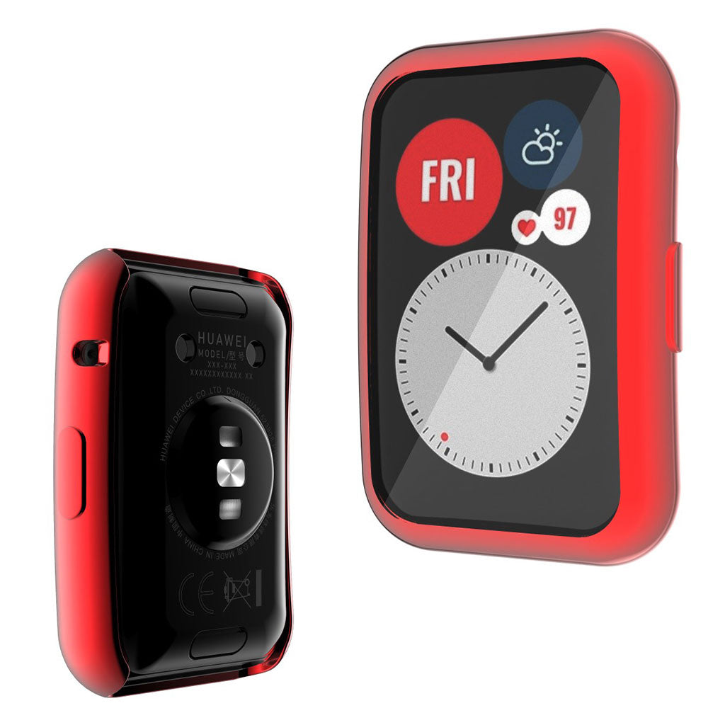 Super Flot Huawei Watch Fit Silikone Cover - Rød#serie_8