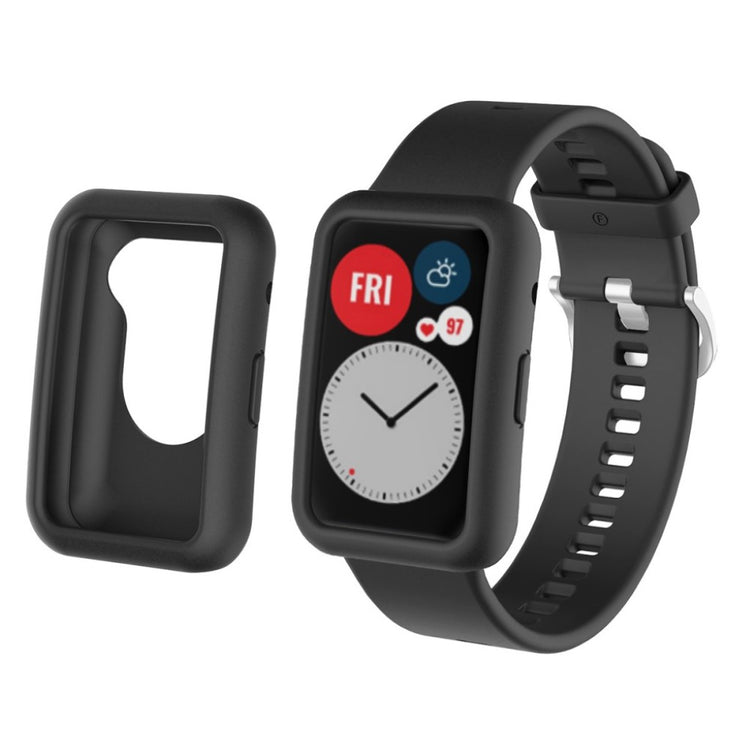 Flot Huawei Watch Fit Silikone Cover - Sort#serie_6