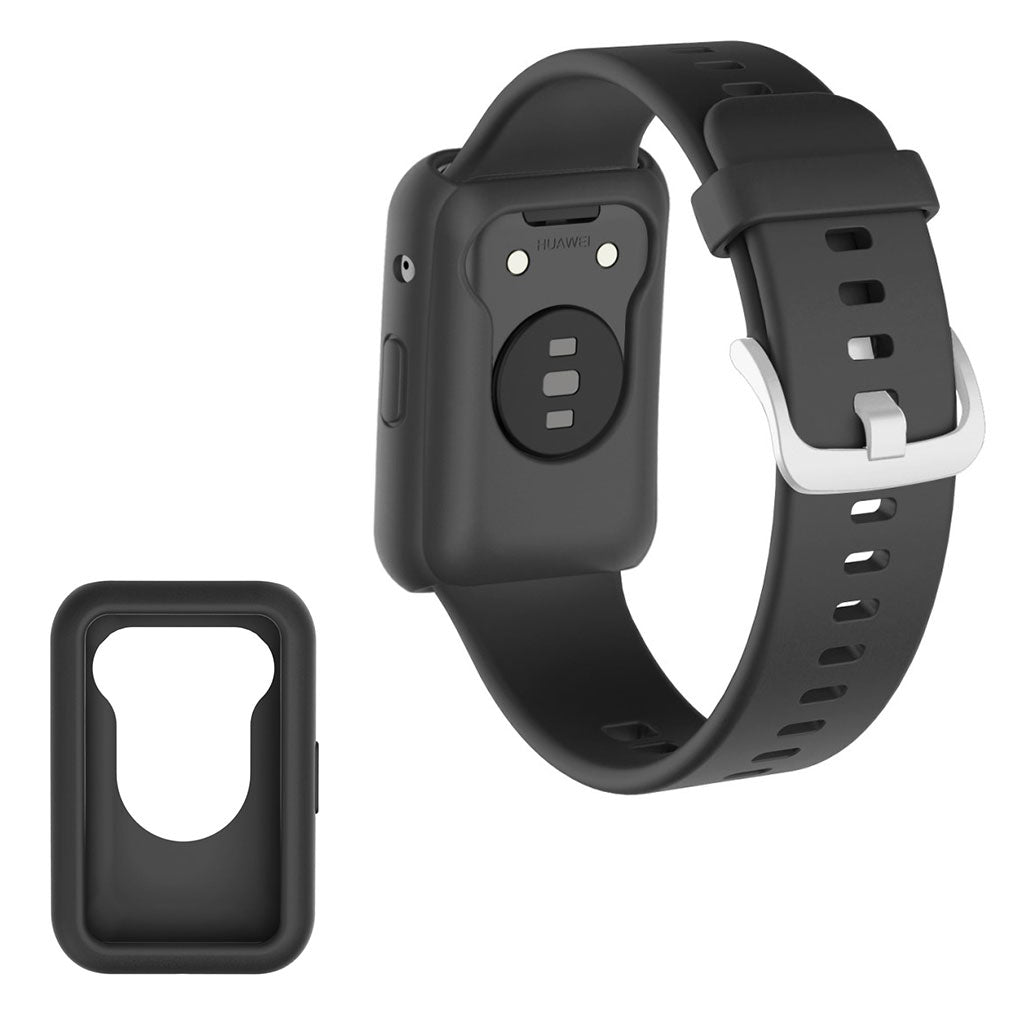 Flot Huawei Watch Fit Silikone Cover - Sort#serie_6