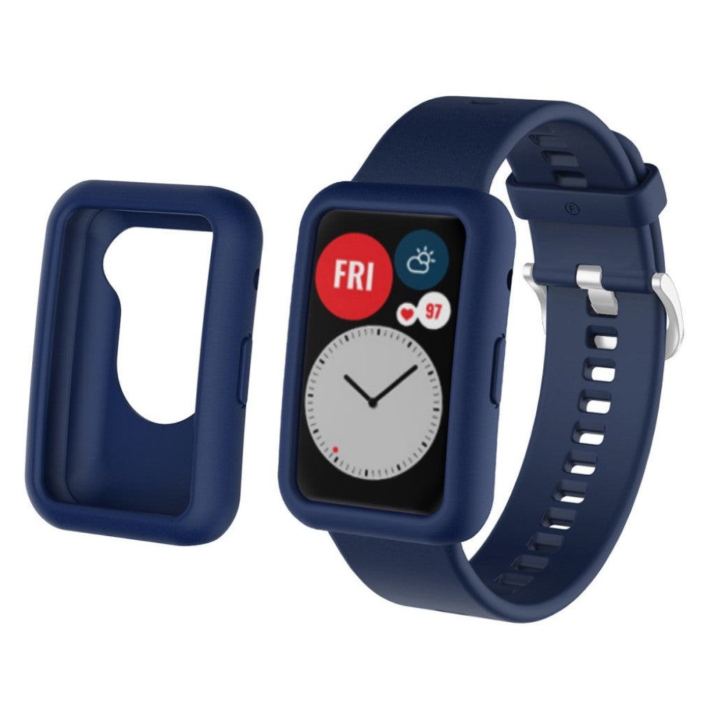 Flot Huawei Watch Fit Silikone Cover - Blå#serie_9