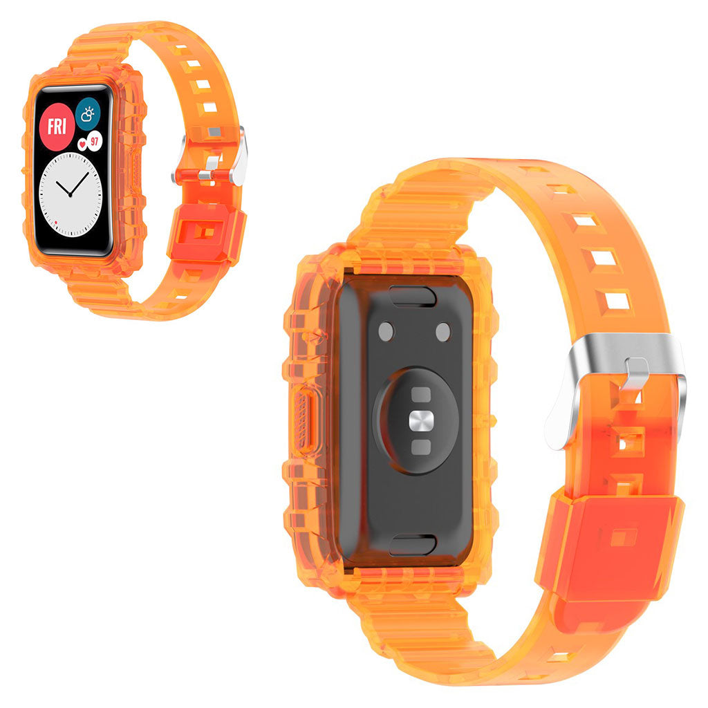 Komfortabel Huawei Watch Fit Silikone Rem - Orange#serie_1