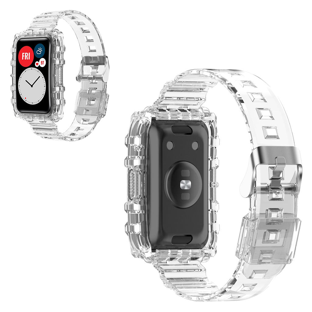 Komfortabel Huawei Watch Fit Silikone Rem - Gennemsigtig#serie_2