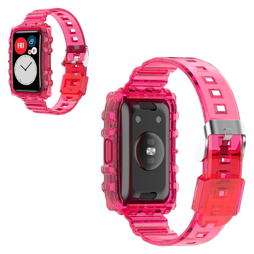 Komfortabel Huawei Watch Fit Silikone Rem - Pink#serie_6