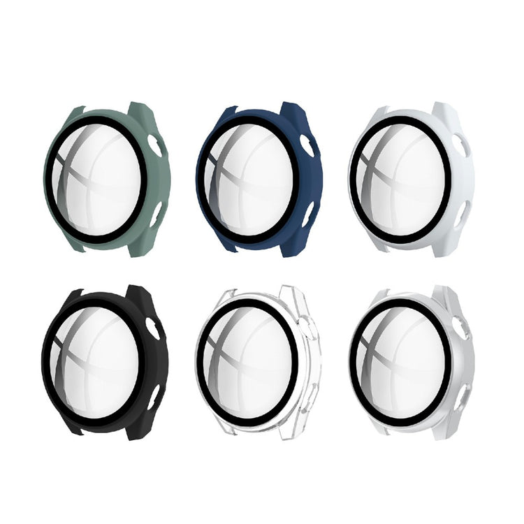 Meget Godt Huawei Watch 3 Pro Cover med Skærmbeskytter i Plastik og Hærdet Glas - Sølv#serie_4