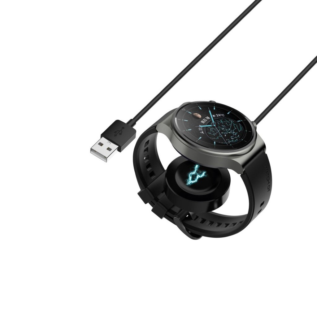 1m Plastik Universal Huawei Smartwatch   Ladestation - Sort#serie_1