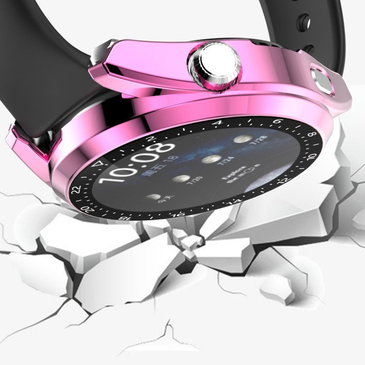 Mega Godt Huawei Watch 3 Cover med Skærmbeskytter i Plastik og Hærdet Glas - Pink#serie_5