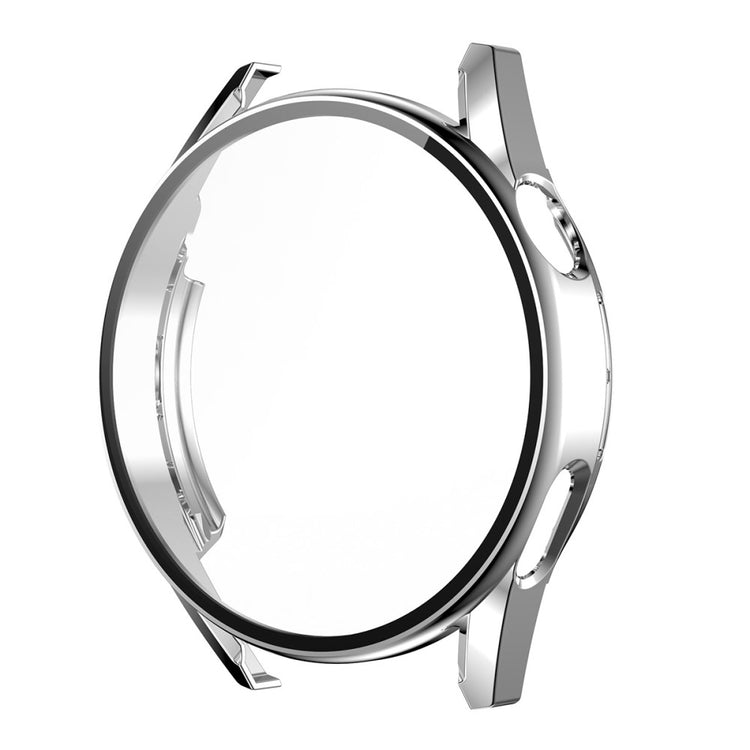 Super Pænt Huawei Watch GT 3 (46mm) Cover med Skærmbeskytter i Plastik og Hærdet Glas - Sølv#serie_5