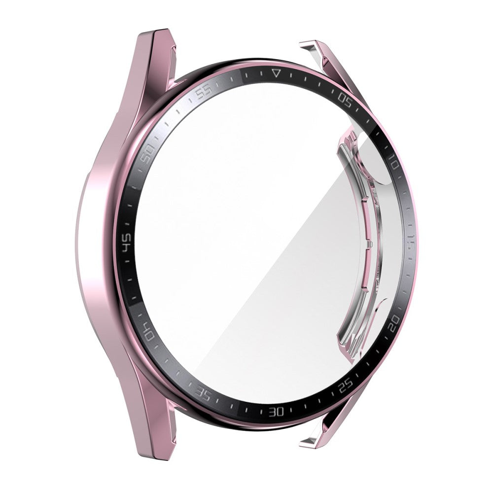 Mega Flot Huawei Watch GT 3 (46mm) Cover med Skærmbeskytter i Plastik og Hærdet Glas - Pink#serie_2
