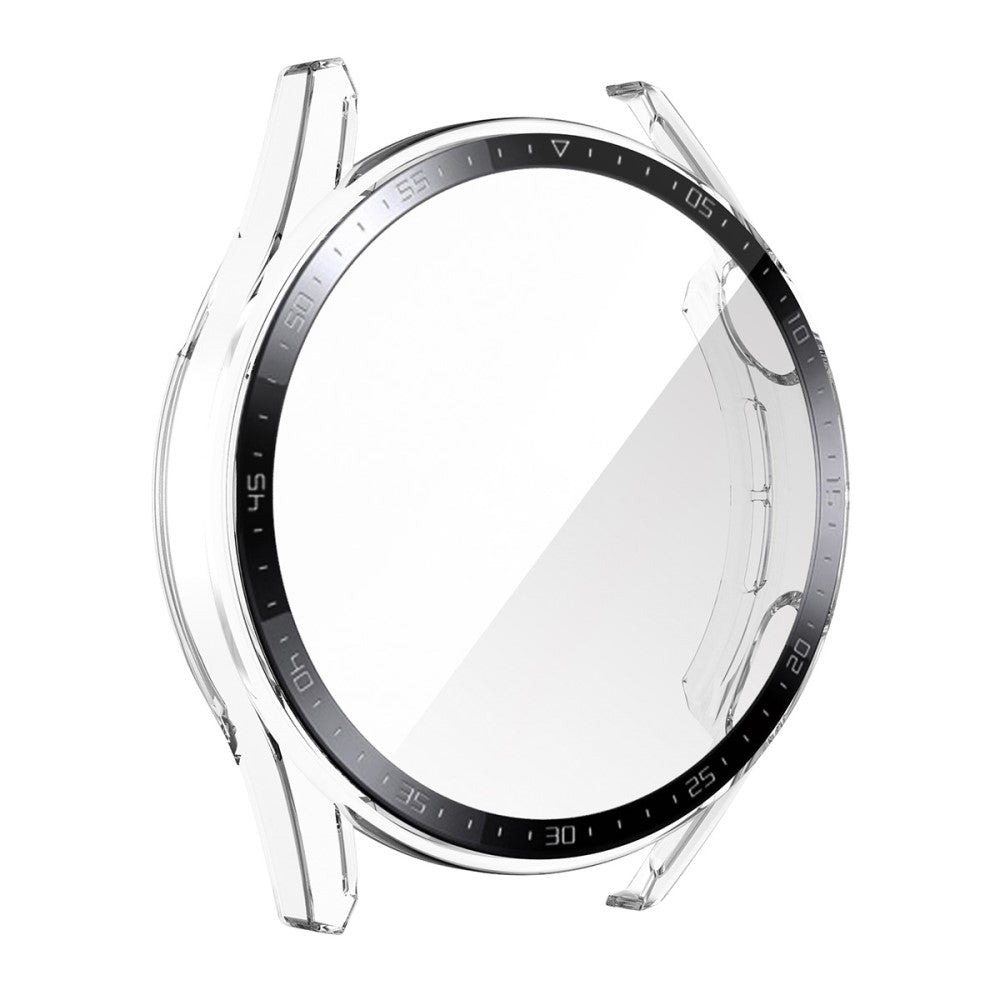 Mega Flot Huawei Watch GT 3 (46mm) Cover med Skærmbeskytter i Plastik og Hærdet Glas - Gennemsigtig#serie_4