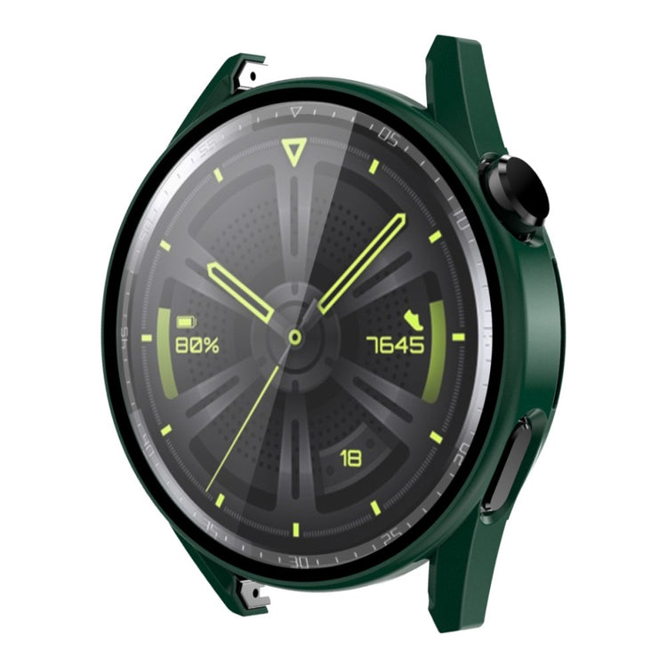 Rigtigt Flot Huawei Watch GT 3 (46mm) Cover med Skærmbeskytter i Plastik og Hærdet Glas - Grøn#serie_2