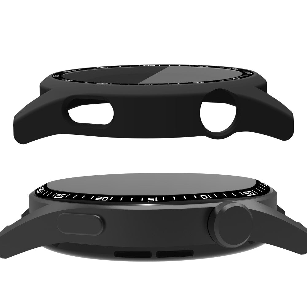 Meget Fint Huawei Watch GT 3 (46mm) Cover med Skærmbeskytter i Plastik og Hærdet Glas - Sort#serie_1