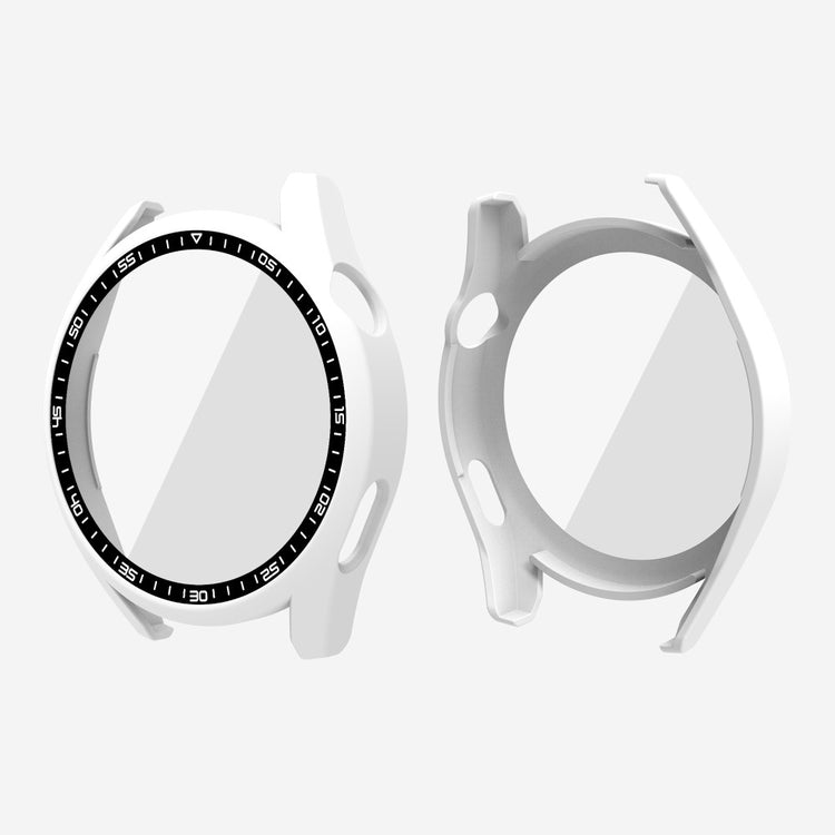 Meget Fint Huawei Watch GT 3 (46mm) Cover med Skærmbeskytter i Plastik og Hærdet Glas - Hvid#serie_2