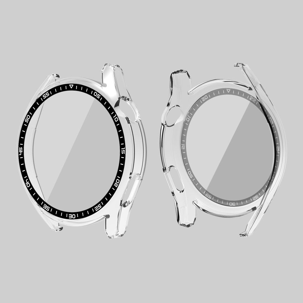 Meget Fint Huawei Watch GT 3 (46mm) Cover med Skærmbeskytter i Plastik og Hærdet Glas - Gennemsigtig#serie_3